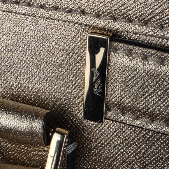 Michael Kors Dillon Large Satchel Champagne Gold Saffiano Leather - Picture 8 of 9